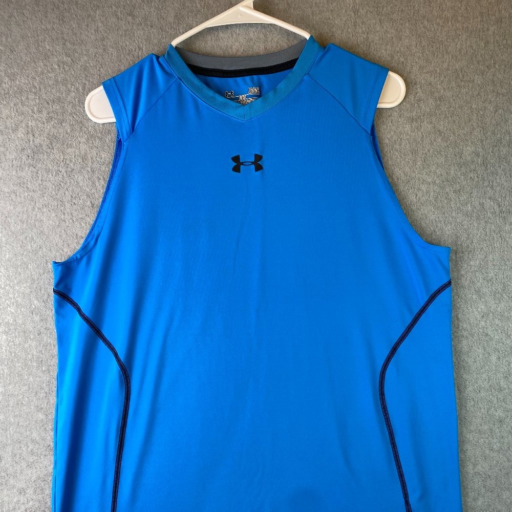 Under Armour Men's Heatgear Sleeveless Large Blue